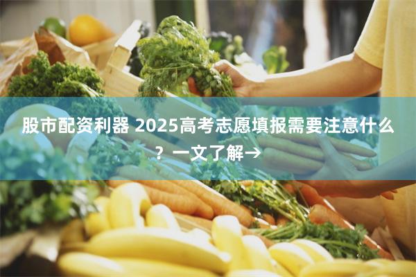 股市配资利器 2025高考志愿填报需要注意什么？一文了解→
