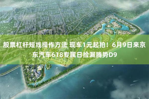 股票杠杆短线操作方法 现车1元起拍！6月9日来京东汽车618专属日捡漏腾势D9