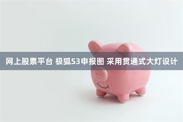 网上股票平台 极狐S3申报图 采用贯通式大灯设计