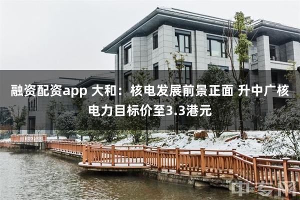 融资配资app 大和：核电发展前景正面 升中广核电力目标价至3.3港元