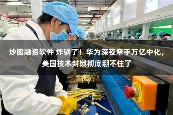 炒股融资软件 炸锅了！华为深夜牵手万亿中化，美国技术封锁彻底绷不住了