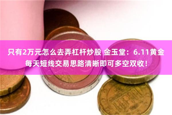 只有2万元怎么去弄杠杆炒股 金玉堂:6.11黄金每天短线交易思路清晰即可多空双收!