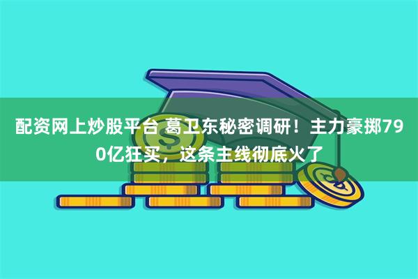 配资网上炒股平台 葛卫东秘密调研！主力豪掷790亿狂买，这条主线彻底火了