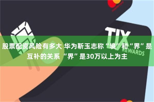 股票配资风险有多大 华为靳玉志称“境”和“界”是互补的关系 “界”是30万以上为主