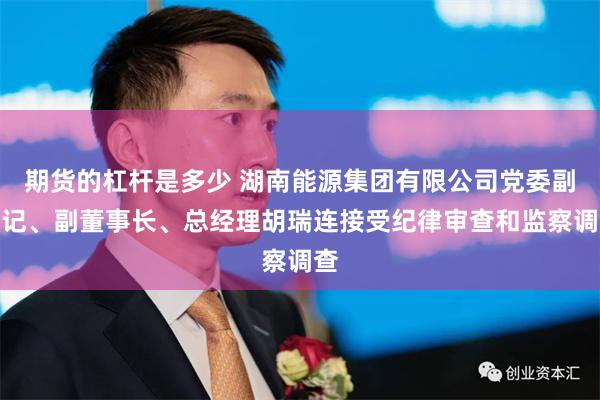 期货的杠杆是多少 湖南能源集团有限公司党委副书记、副董事长、总经理胡瑞连接受纪律审查和监察调查