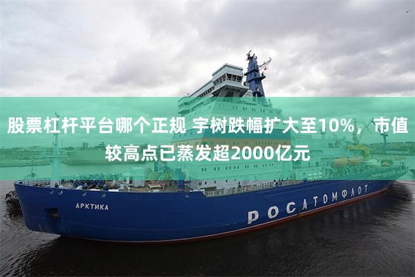股票杠杆平台哪个正规 宇树跌幅扩大至10%，市值较高点已蒸发超2000亿元