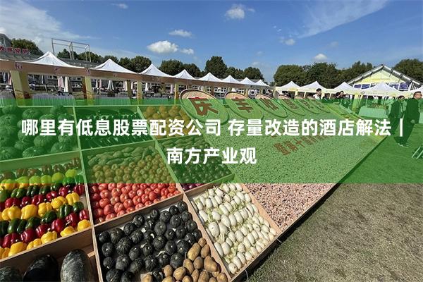 哪里有低息股票配资公司 存量改造的酒店解法｜南方产业观