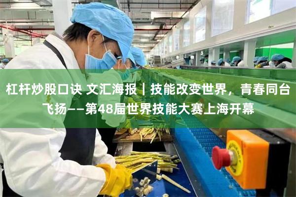 杠杆炒股口诀 文汇海报｜技能改变世界，青春同台飞扬——第48届世界技能大赛上海开幕