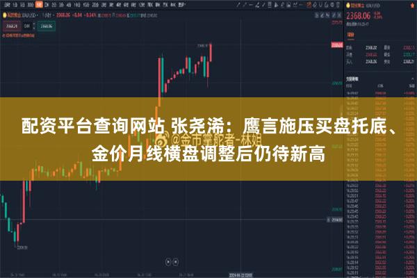 配资平台查询网站 张尧浠：鹰言施压买盘托底、金价月线横盘调整后仍待新高